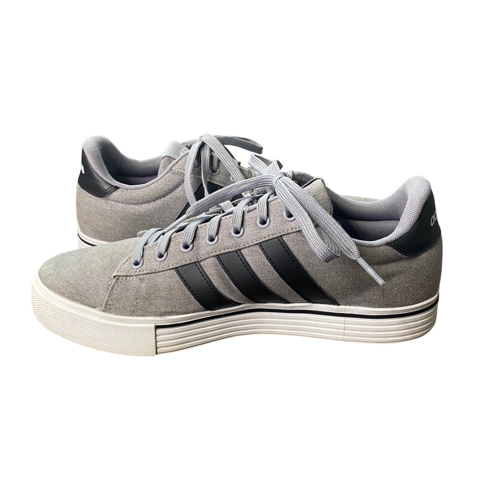 Adidas Daily 3.0 Mens Sneakers Grey Black Canvas Low Top Shoes IF4493 Size 10.5 - Picture 3 of 14